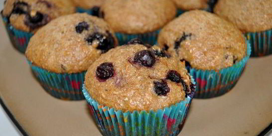 Лимонные маффины с черникой