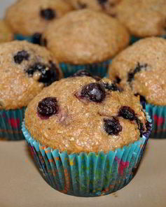 Лимонные маффины с черникой