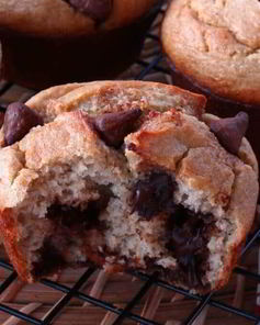 Маффины из овсянки и бананов с шоколадом