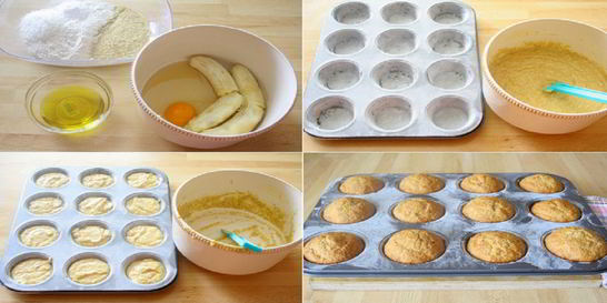 Маффины с бананами