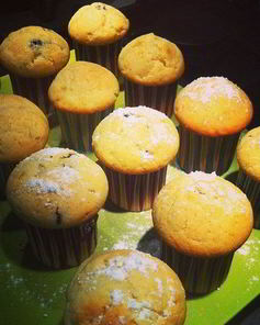 Маффины с черникой и шоколадом