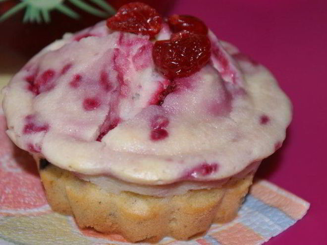 Рецепт маффинов с малиновым кремом и шоколадом