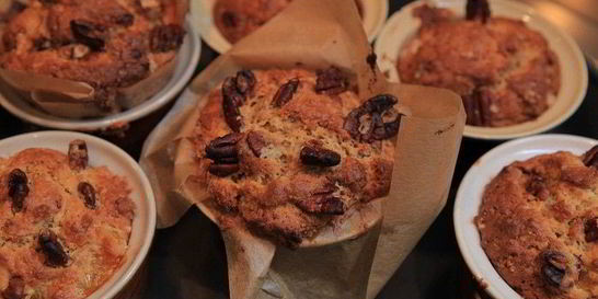 Маффины с мандаринами и орехами