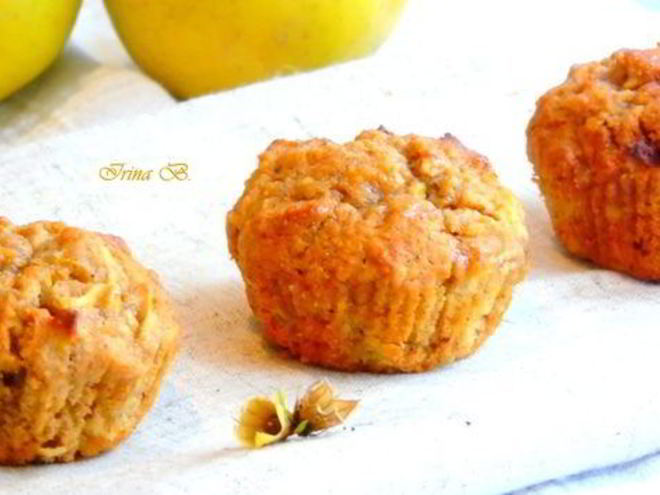Рецепт маффинов с яблоком из цельнозерновой муки