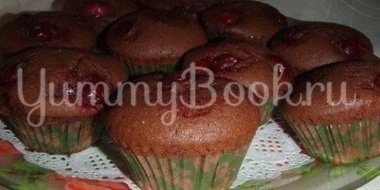 Маффины шоколадно-вишневые