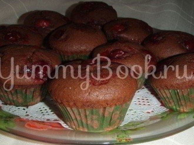 Рецепт маффинов шоколадно-вишневые