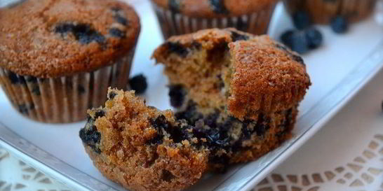 Маффины Здоровье с цельнозерновой мукой и черникой