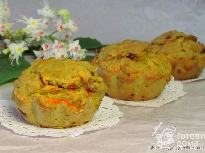 Рецепт морковна-овсяных маффины с финиками