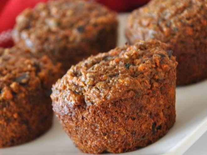 Рецепт морковных маффинов с отрубями и льняным семенем