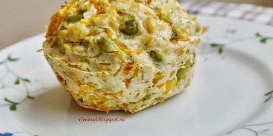 Сочные куриные маффины с зеленью