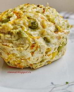 Сочные куриные маффины с зеленью