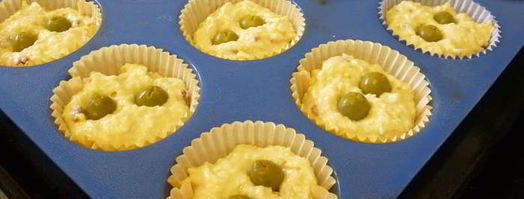 сырные маффины с паприкой и оливками. Шаг 5