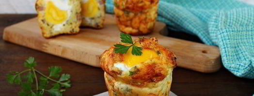 сырные маффины с ветчиной и яйцом. Шаг 15