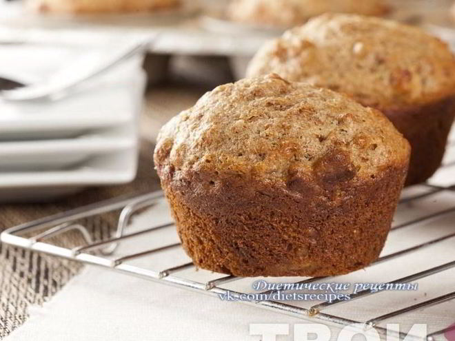 Рецепт цельнозерновых маффинов с морковью и отрубями