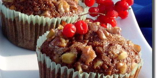 Тыквенные маффины с грецкими орехами и корицей