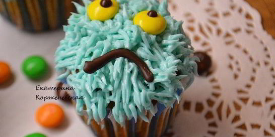 Тыквенные маффины с кремом Монстрики