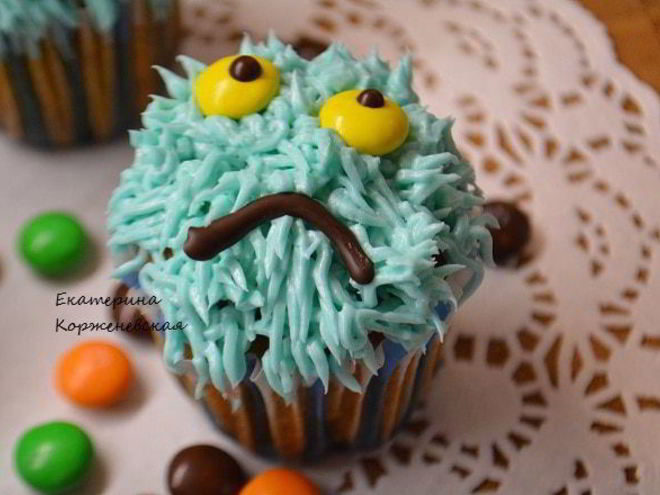 Рецепт тыквенных маффинов с кремом монстрики