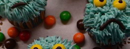 тыквенные маффины с кремом монстрики. Шаг 11