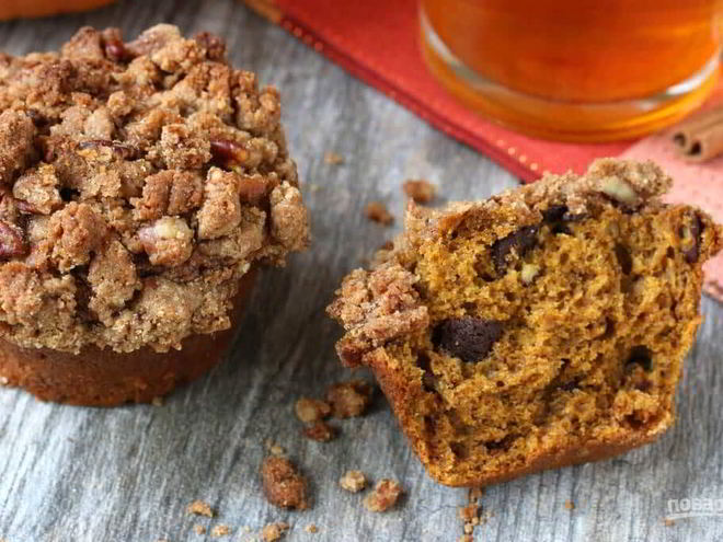 Рецепт тыквенных маффинов с орехами