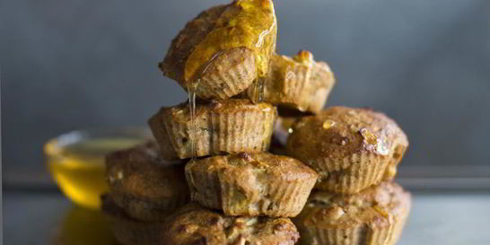 Яблочные маффины на меду и простокваше