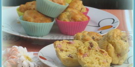 Закусочные маффины с ветчиной