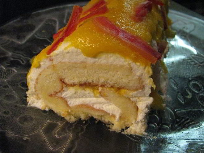 Рецепт мангова-творожного рулет