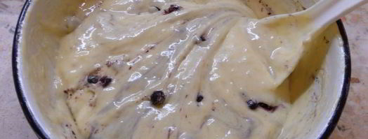 бисквитные оладьи с черникой. Шаг 6