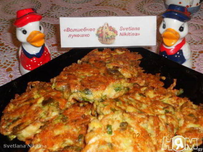 Рецепт брюссельских оладий с сыром и кедровыми орешками