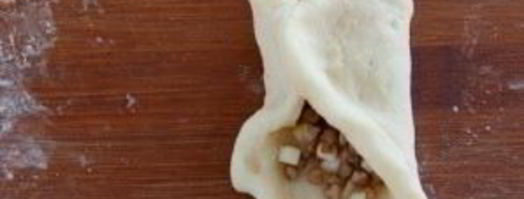 фаршированные картофельные оладьи. Шаг 8