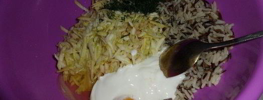 кабачково-рисовые оладьи. Шаг 3