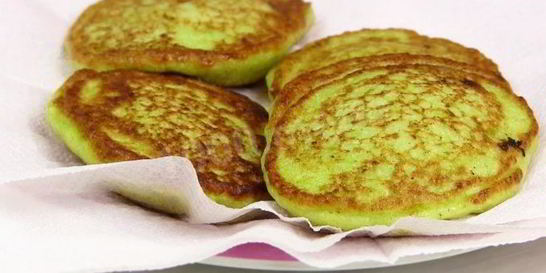 Кабачковые оладьи с фаршем внутри