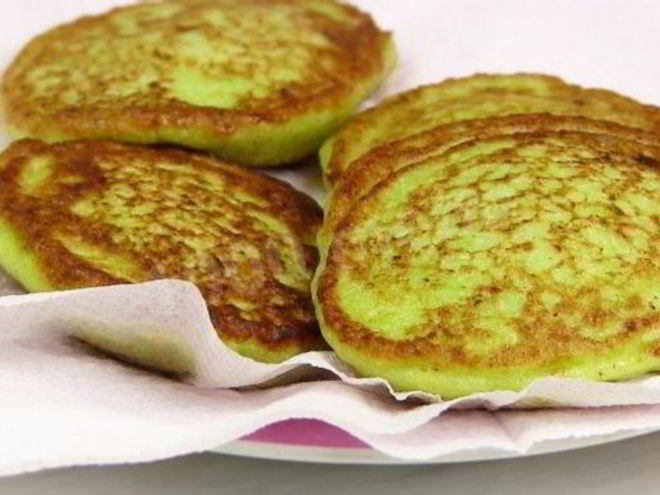 Рецепт кабачковых оладий с фаршем внутри