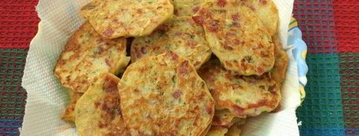 кабачковые оладьи с колбасой. Шаг 7