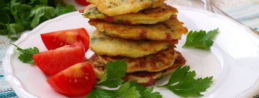 кабачковые оладьи с колбасой. Шаг 8