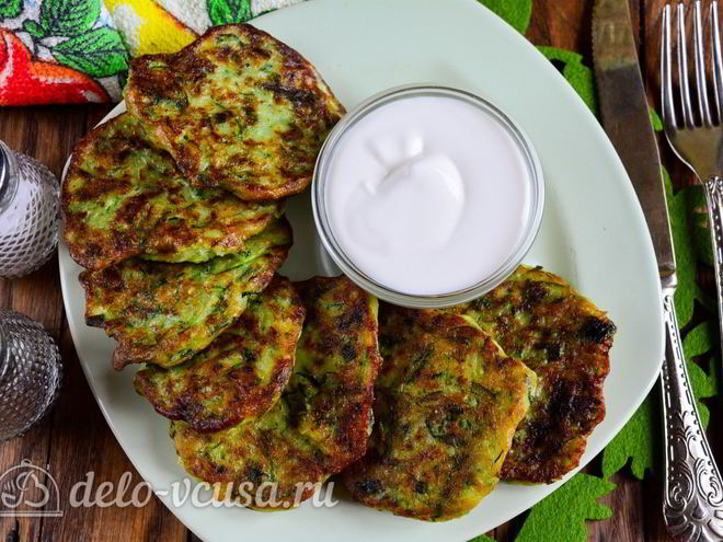 Рецепт кабачковых оладий с сыром