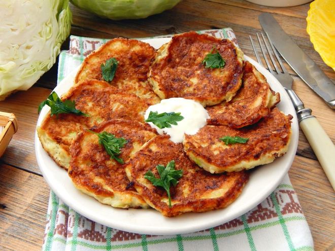 Рецепт капустных оладий из капусты