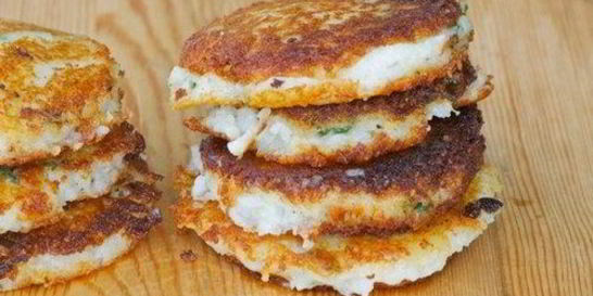 Картофельные оладушки с зеленым луком