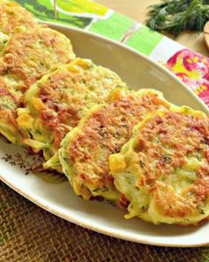 Картофельные оладьи со свежей кукурузой