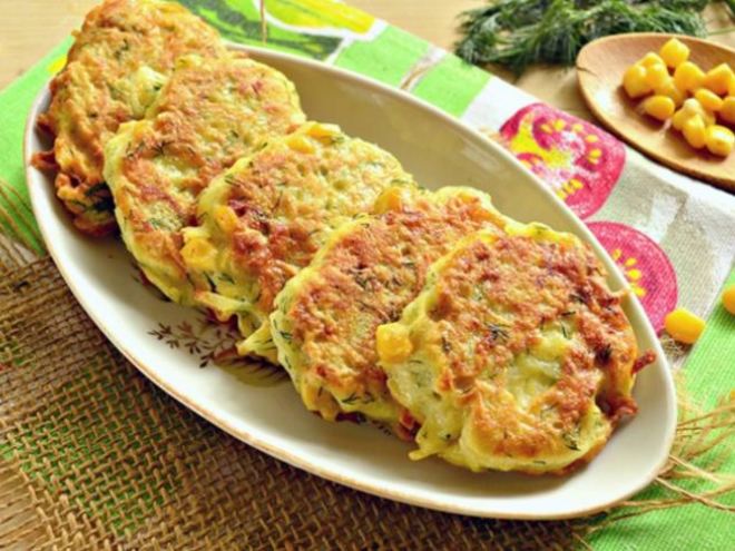 Рецепт картофельных оладий со свежей кукурузой