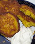 Кукурузные оладушки с тыквой