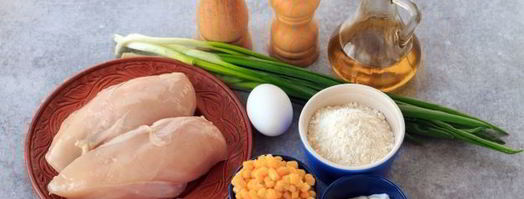 куриные оладьи с кукурузой. Шаг 2