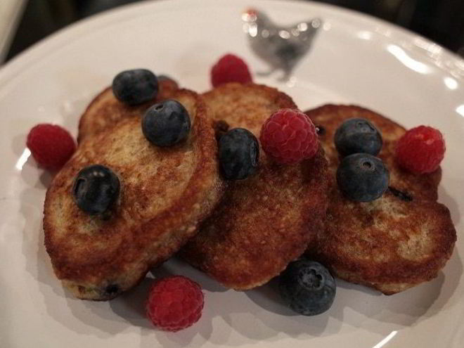 Рецепт миндально-банановых оладушки