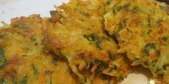 Морковно-картофельные оладьи