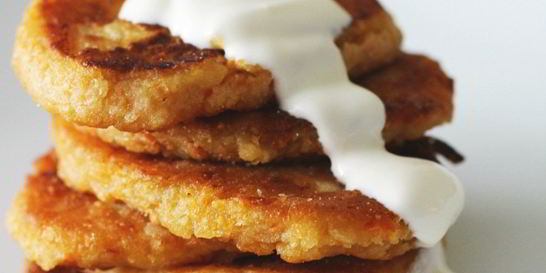 Морковно-яблочные оладьи с геркулесом