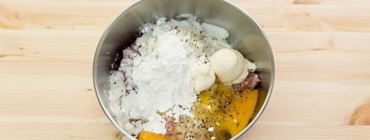 мясные оладьи из свиного фарша. Шаг 8