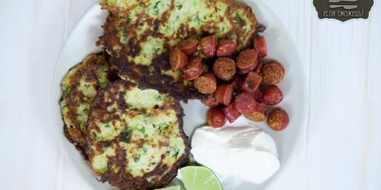 Оладьи из кабачка с сыром