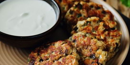 Оладьи из кабачков и баклажанов