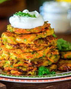 Оладьи из кабачков и моркови