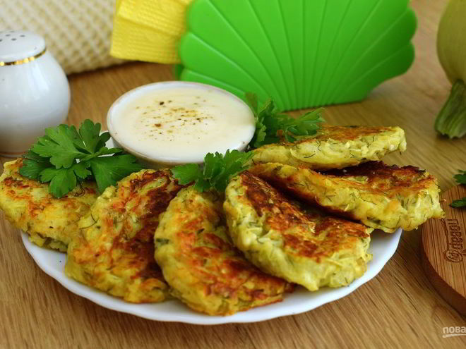 Рецепт оладий из кабачков на сковороде