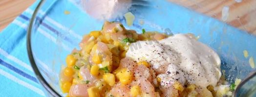 оладьи из курицы и кукурузы. Шаг 5